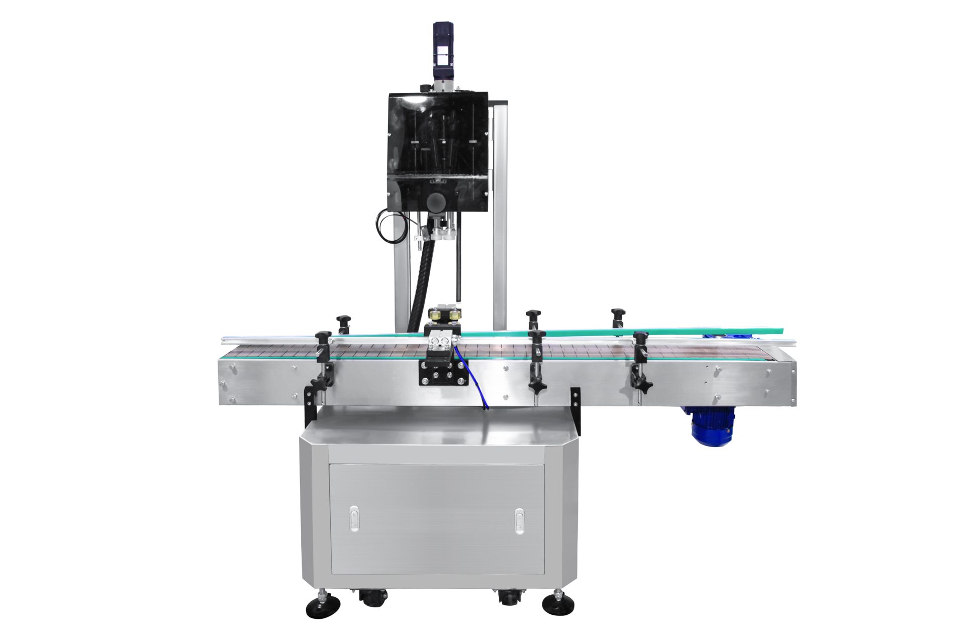 Four-Wheel Spindle Capping Machine: Front view